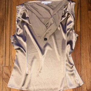 Garfield &Marks Sleeveless top blended silk draped v neck sleeveless XL Excel!